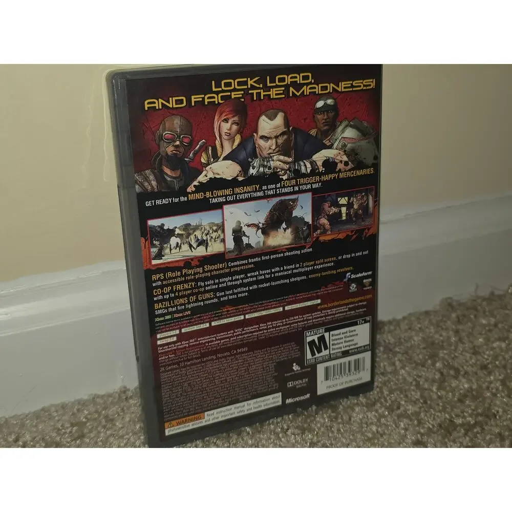 Borderlands‎ Xbox 360 Game Complete Original w/ Manual Gearbox 2K